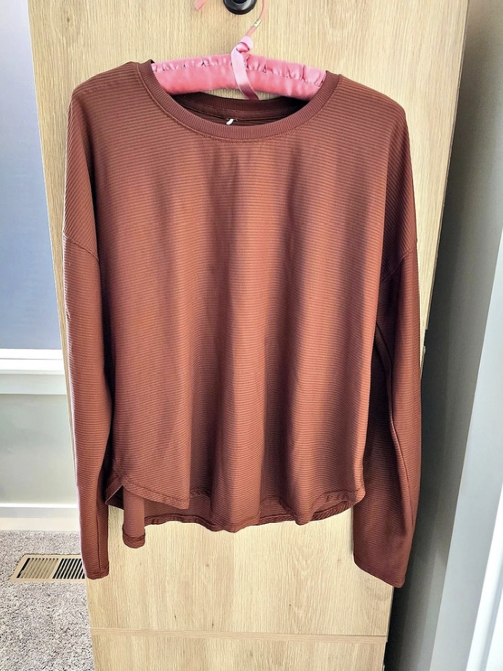 CALIA Long Sleeve Top in Brown Like New